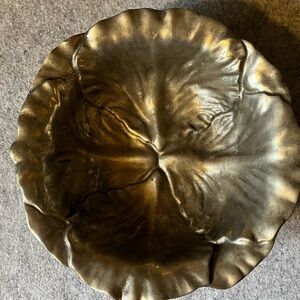 Holland Boone Polished Pewter Small Cabbage Leaf Bowl 6”